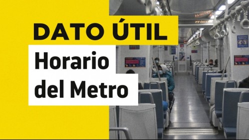 Metro de Santiago: ¿Cuál es el horario de funcionamiento este viernes 3 de septiembre?