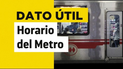 Metro de Santiago: ¿Cuál es el horario de funcionamiento este jueves 9 de septiembre?