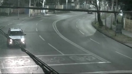 Cámaras captan accidente en que se vio involucrado vehículo de seguridad ciudadana en Las Condes