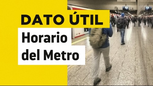 Metro de Santiago: ¿Cuál es el horario de funcionamiento este domingo 5 de septiembre?