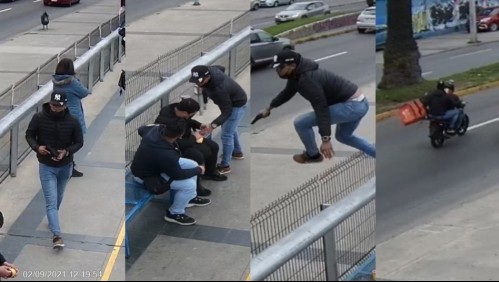 Cámaras registran intento de robo y baleo en estación del Metro de Valparaíso