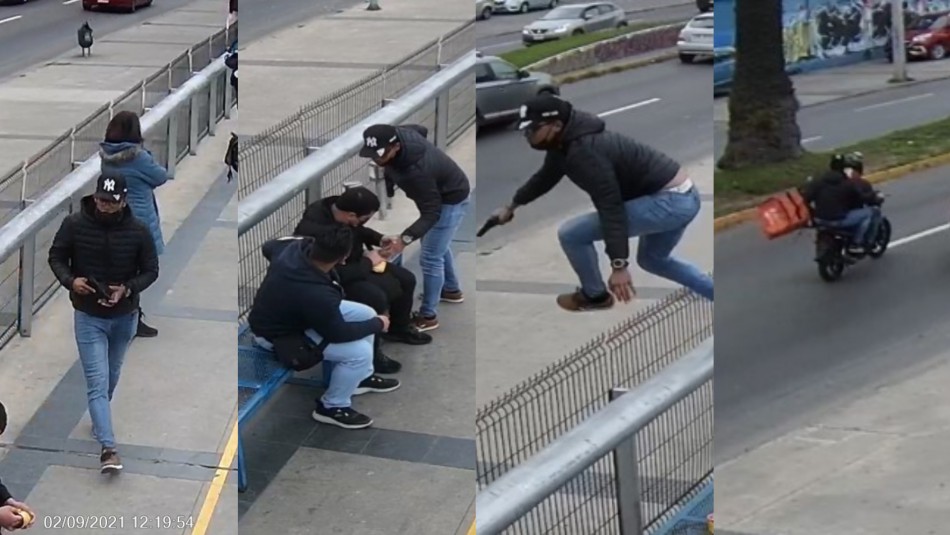 Cámaras registran intento de robo y baleo en estación del Metro de Valparaíso Cámaras registran intento de robo y baleo en estación del Metro de Valparaíso