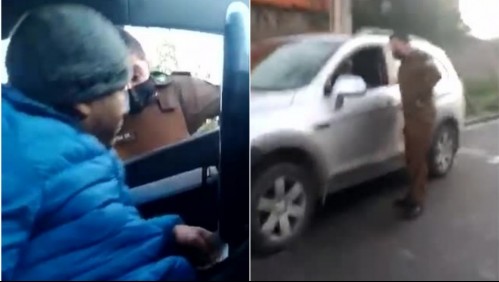[VIDEOS] Graban a carabinero acusado de pedir soborno a conductor en medio de fiscalización