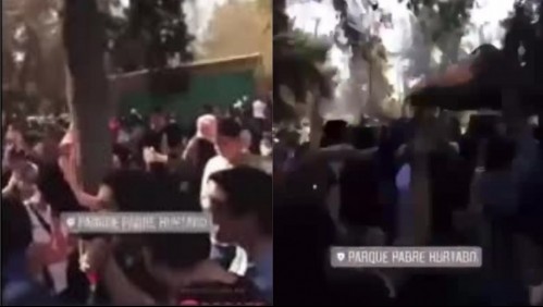 Videos muestran a jóvenes en masiva fiesta en Parque Padre Hurtado sin cumplimiento de medidas sanitarias