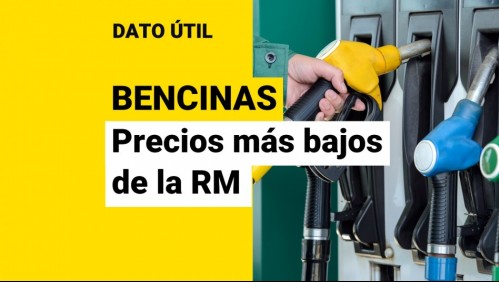 ¿Dónde está la bencina más barata de Santiago y cuál es su precio?