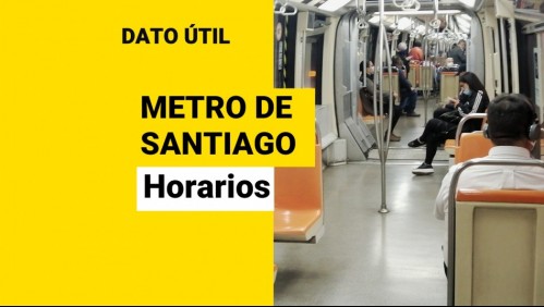 Metro de Santiago: ¿Cuál es el horario de funcionamiento este domingo 19 de septiembre?