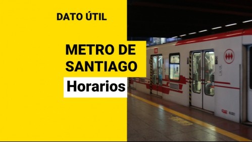 Metro de Santiago: ¿Cuál es el horario de funcionamiento este viernes 24 de septiembre?