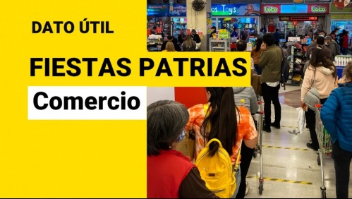 Fiestas Patrias: ¿Qué comercio funcionará durante los feriados irrenunciables?