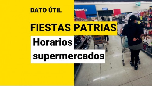 Fiestas Patrias: A qué hora cierran este jueves los supermercados