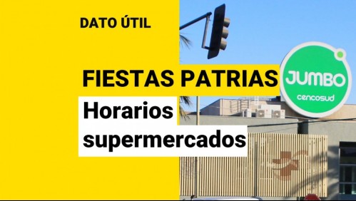 Fiestas Patrias: ¿A qué hora cierran los supermercados Jumbo este jueves?