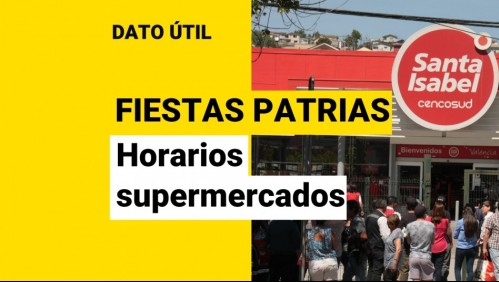 Fiestas Patrias: ¿Cuáles son los horarios de funcionamiento de supermercados Santa Isabel este jueves?