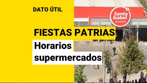 Fiestas Patrias: ¿Cuáles son los horarios de funcionamiento de supermercados Santa Isabel esta semana?