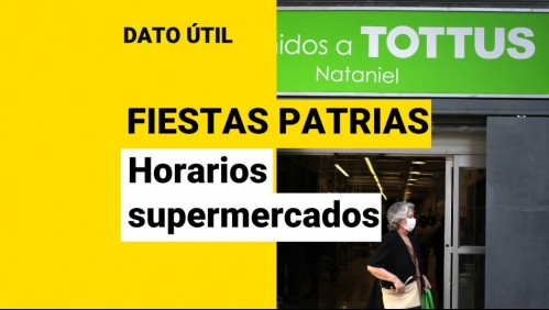 Fiestas Patrias: ¿A qué hora cierran los supermercados Tottus este jueves?