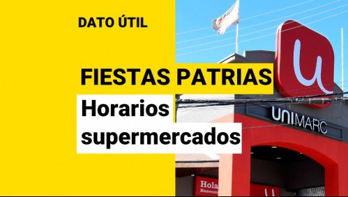 Fiestas Patrias: ¿Cuáles son los horarios de atención de supermercados Unimarc para esta semana?