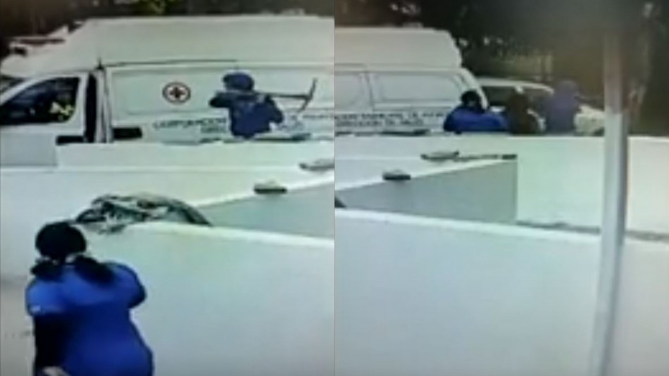 taque-con-picota Video registra a sujeto amenazando a funcionario de la salud con una picota y dañando ambulancia