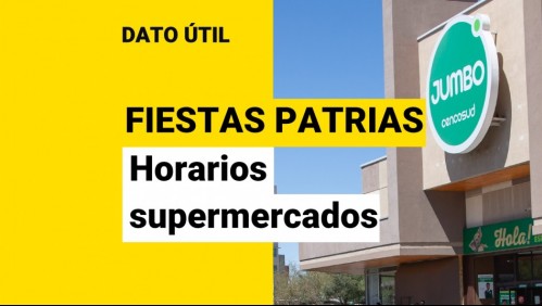 Fiestas Patrias: ¿Cuáles son los horarios de funcionamiento de supermercados Jumbo este jueves?