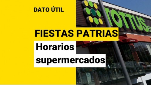 Fiestas Patrias: ¿Cuáles son los horarios de atención de supermercados Tottus esta semana?