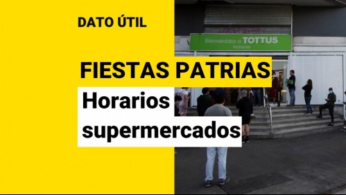 Fiestas Patrias: ¿A qué hora cierran los supermercados Tottus este viernes 17 de septiembre?