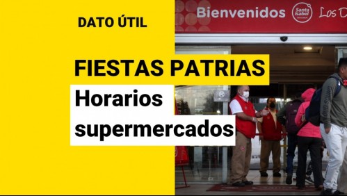 Fiestas Patrias: ¿A qué hora cierran los supermercados Santa Isabel este jueves?