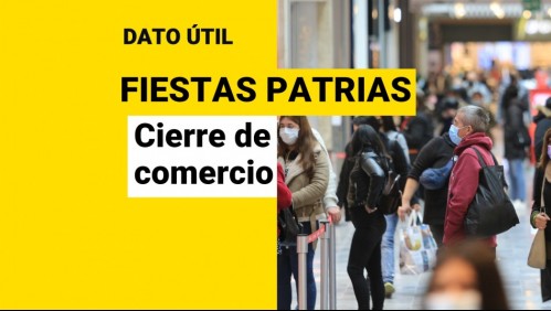 Fiestas Patrias: ¿A qué hora cierra el comercio este viernes 17 de septiembre?