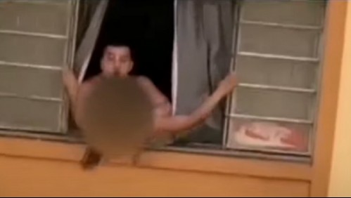 Embarazada intenta saltar por la ventana de un segundo piso para escapar de su esposo maltratador