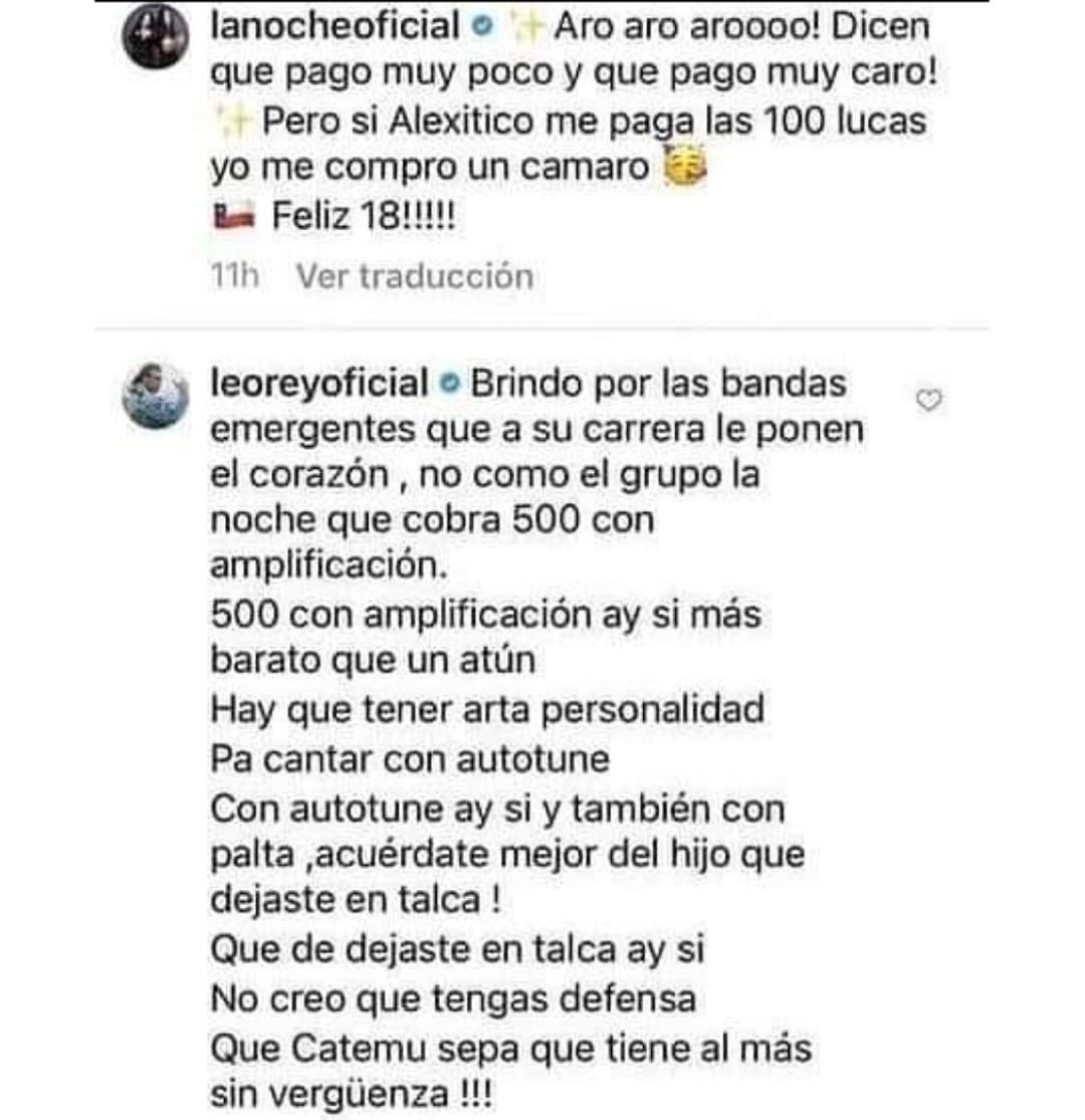 Comentarios de Leo Rey y La Noche