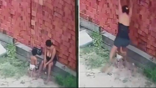 Madre salva la vida de su hijo y el video se viraliza: Usa su cuerpo como escudo para evitar que muera aplastado