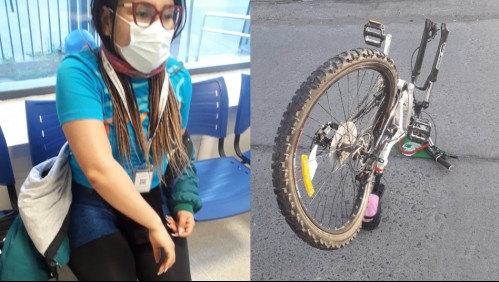 Constituyente Valentina Miranda denuncia fuga de conductor que chocó su bicicleta cuando iba a sesionar