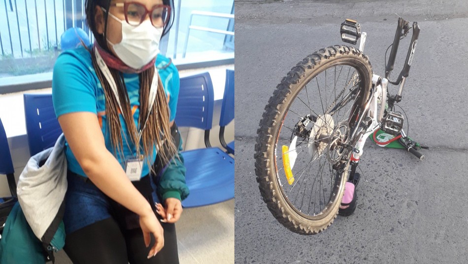 valentina-miranda-bicicleta Constituyente Valentina Miranda denuncia fuga de conductor que chocó su bicicleta cuando iba a sesionar