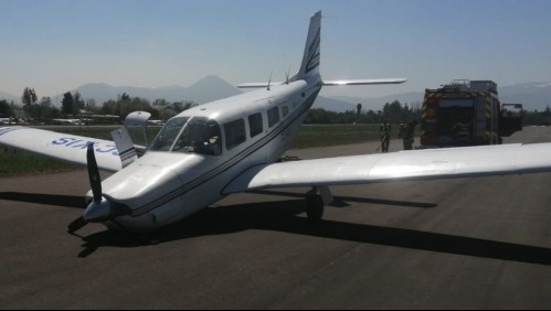 Video muestra aterrizaje de emergencia de avioneta en aeródromo Tobalaba