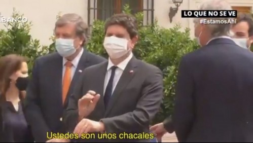 'Son unos chacales': captan a senador Galilea increpando a ministro Cerda durante firma de ley corta de pensiones