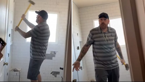 Albañil destruye baño remodelado porque dueña se negó a pagarle el monto acordado por el trabajo