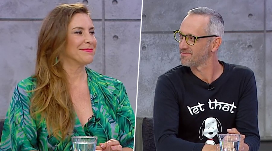 Paty López y su marido en Mucho Gusto