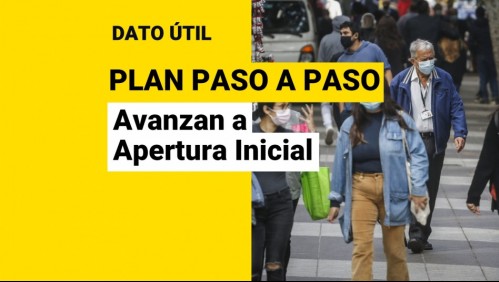 ¿Qué comunas avanzan a Apertura Inicial este sábado 9 de octubre?