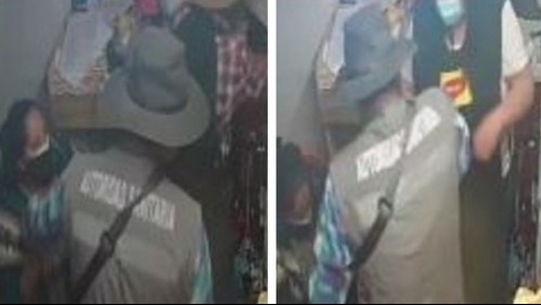 [VIDEO] Delincuentes se hacen pasar por funcionarios de Salud para realizar violento asalto a una botillería