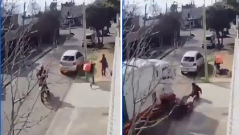 Un chofer de camión atropella a ladrón y frustra violento robo a mano armada a una mujer