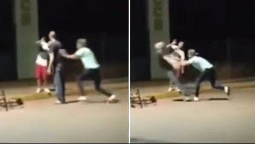El video del violento ataque de un grupo de jóvenes a un borracho que lo dejó en coma