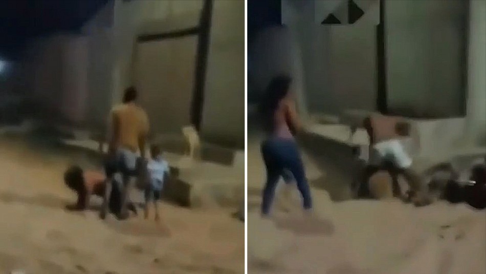 Vecino salva a mujer que era golpeada por su marido frente a su hijo y video se viraliza