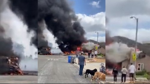 Al menos dos muertos tras caída de avioneta en barrio residencial de California