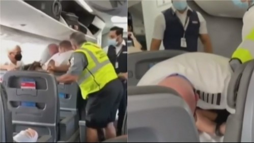 Pasajero de avión vive día de furia: agredió a la tripulación y mordió al capitán