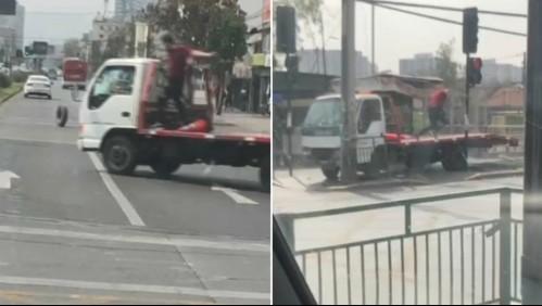 [VIDEO] Accidente de tránsito termina en pelea: Hombre se subió a un camión para golpear al conductor que chocó su auto