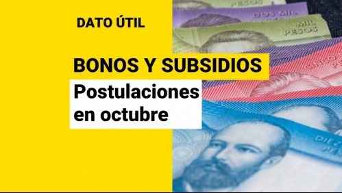 Bonos y subsidios: ¿A qué beneficios puedo postular en octubre?