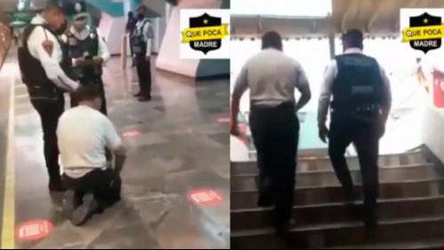 [VIDEO] Pedía limosna porque no podía caminar, pero 'milagrosamente' se levantó cuando llegó la policía