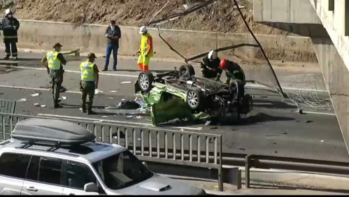 Un muerto y un herido grave deja caída de auto sobre la Ruta 68 con posterior colisión múltiple