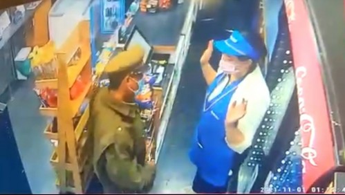 Delincuente se hizo pasar por carabinero para robar en un servicentro de Los Andes