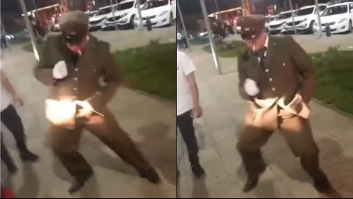 'No alcancé a entrar a la fiesta': Joven fue detenido por disfrazarse de carabinero y beber en la vía pública