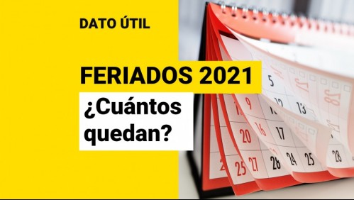 ¿Cuántos feriados quedan este 2021?