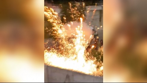 Explosión en banderazo de hinchas de Universidad de Chile termina con dos personas heridas