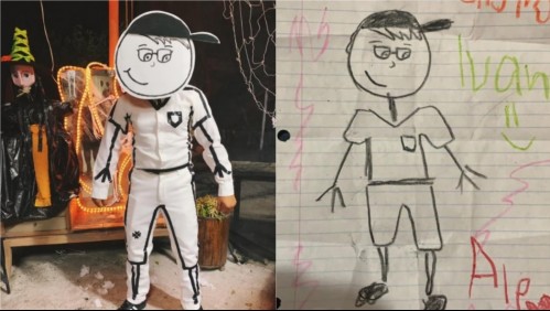 'Un ejemplo a seguir': Profesor emociona al disfrazarse en Halloween del dibujo que le hizo su alumna fallecida
