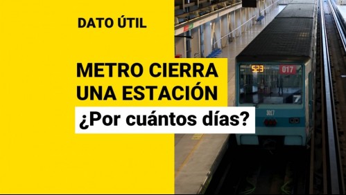 Metro cerrará una estación por arreglos: ¿Cuál es y por cuántos días?